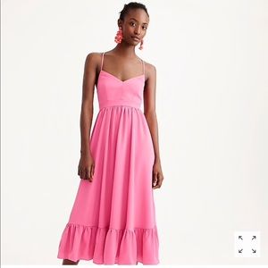 JCREW Tall/ petite drapey spaghetti-strap dress